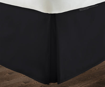 black pleated bed skirts
