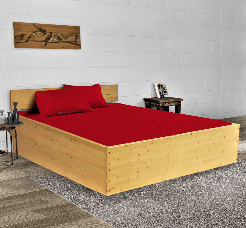 blood-red stripe waterbed sheets
