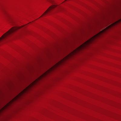 Blood red Stripe Fitted Sheet