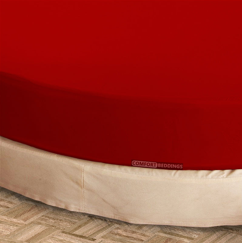 Blood Red Round Bed Sheets