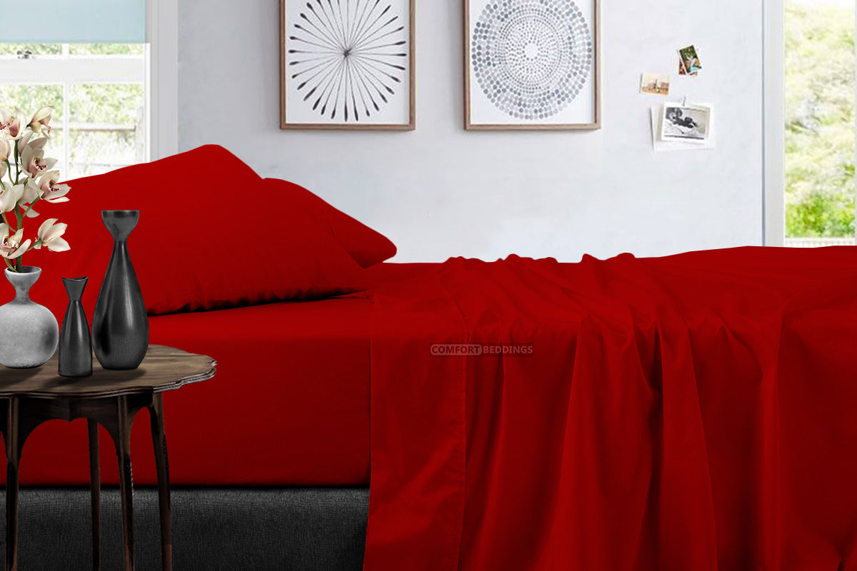 Blood Red Bed Sheet set 
