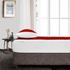 Blood Red with White Contrast Fitted Sheet