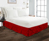 Blood red Pinch Bed Skirt