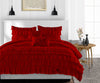 Blood Red Ruffle Duvet Cover