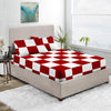 Classy 600 TC Blood Red - White Chex Fitted Sheet