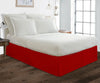 Blood Red Pleated Bed Skirt