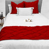 Red Pinch Bed Runner Set