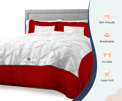 Blood Red Dual Tone Half Pinch Duvet Covers