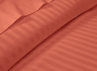 Brick red stripe bedding in a bag set