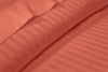 Brick Red Stripe Waterbed Sheets Set