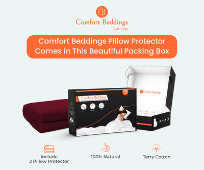 Burgundy Waterproof Pillow Protector