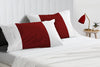 Burgundy with White Contrast Pillowcases
