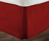 Burgundy Pleated Bed Skirts