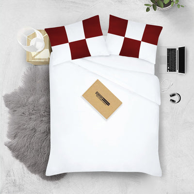 Elegant burgundy - white chex pillowcases