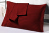 Burgundy Striped Pillowcase