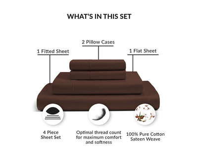 Chocolate Waterbed Sheets Set