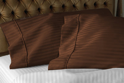 Chocolate Stripe Pillowcases
