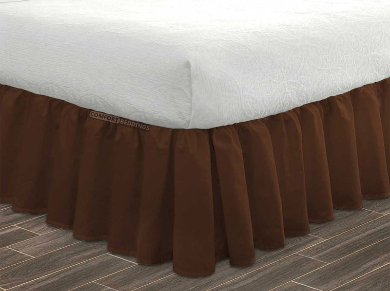 Chocolate Ruffle Bed Skirt