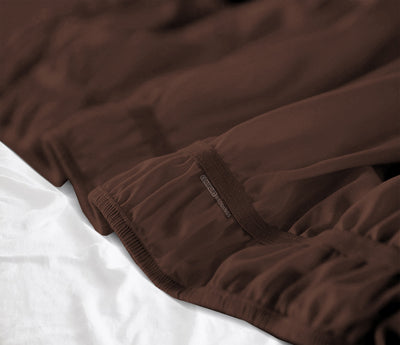 chocolate wrap-around bed skirts