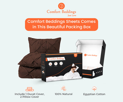 Chocolate Pinch Pleat Duvet Covers