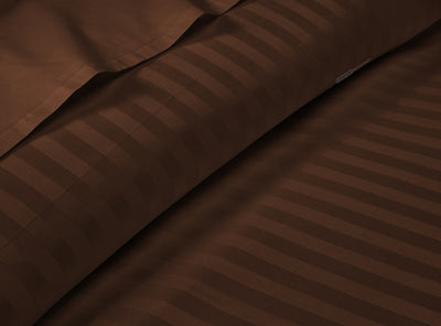Chocolate Stripe bedding in a bag set