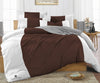 Chocolate Contrast Color Bar Duvet Cover