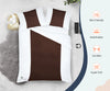 Chocolate Contrast Color Bar Duvet Covers