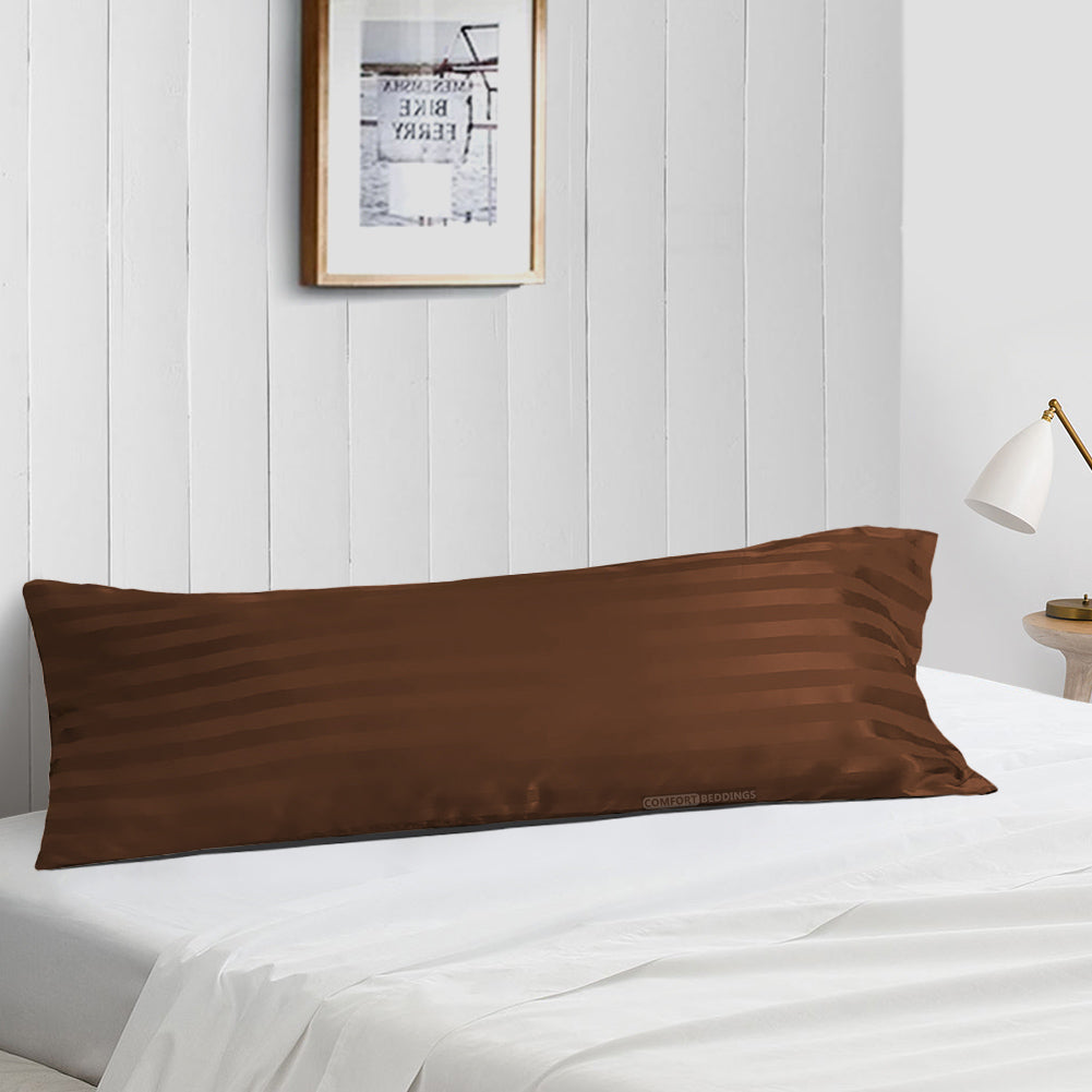 Chocolate stripe 20x54 Body Pillow covers