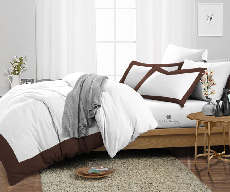 Chocolate Two Tone Duvet Cover