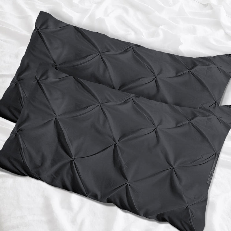 Dark Grey Pinch Pillow Cases