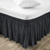 dark grey King wrap-around bed skirt