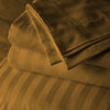 Dark gold stripe body pillow covers