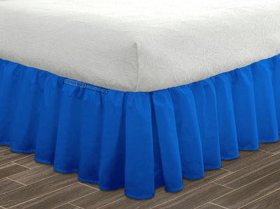 Royal Blue Ruffle Bed Skirts
