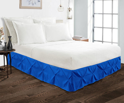 Royal Blue Pinch Bed Skirts