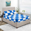 Royal blue - White Chex Fitted Sheets