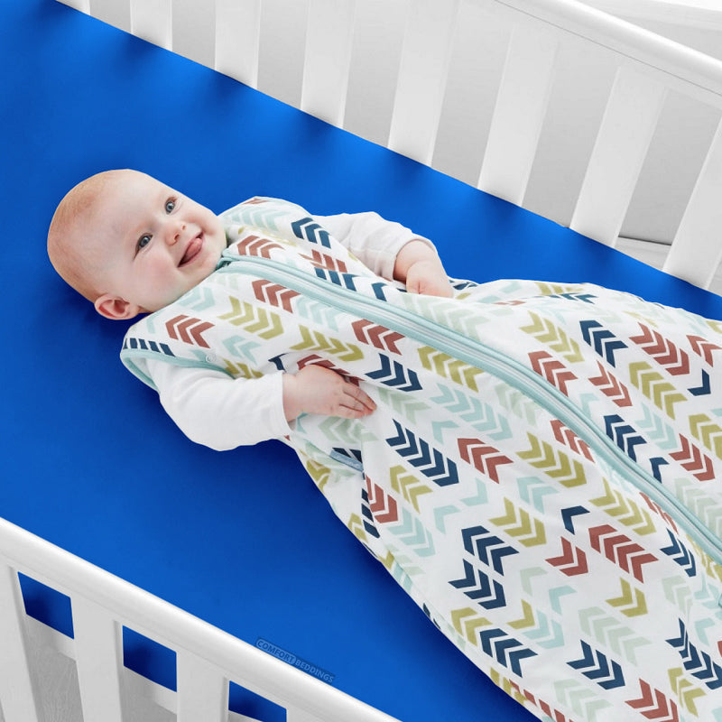 Royal Blue Fitted Crib Sheets