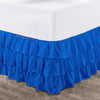 Royal Blue Multi Ruffled Bed Skirt