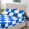 Royal blue - White Chex Fitted Sheets