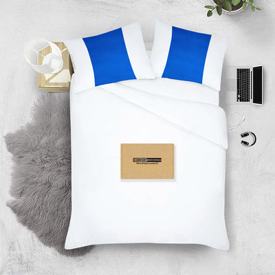 Royal Blue with White Contrast Pillowcases