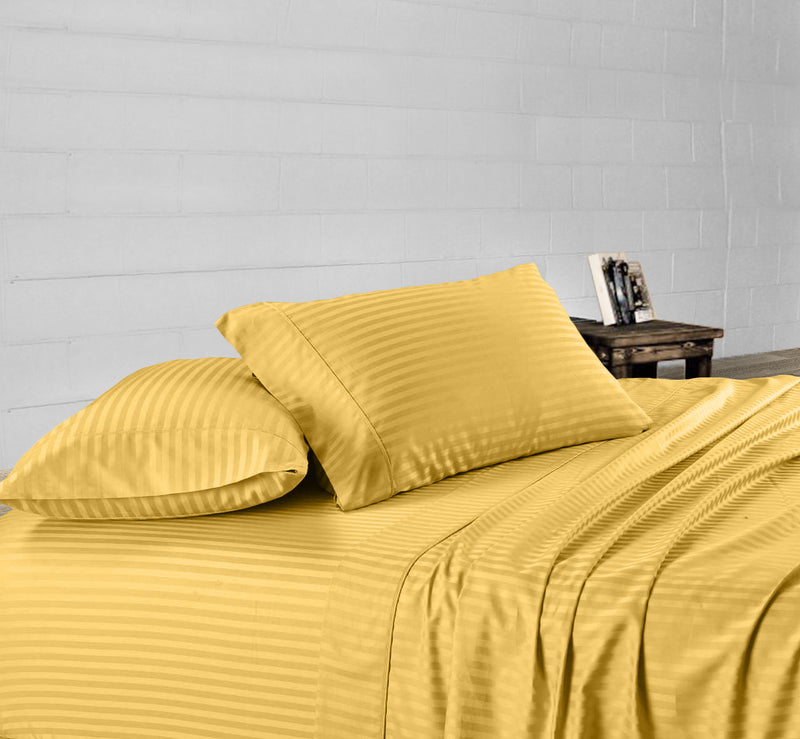 golden stripe waterbed sheets set