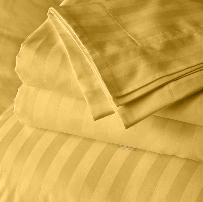 Gold stripe 20x72 body pillow covers