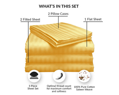 Golden Stripe Split Sheet