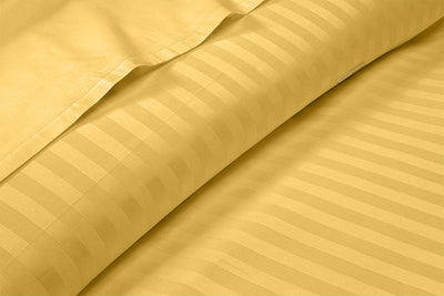 Golden Stripe Pillowcase Set