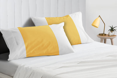 Golden with White Contrast Pillowcases