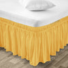Golden wrap-around bed skirts