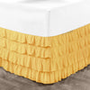 Top Quality Golden Waterfall Ruffled Bed Skirt