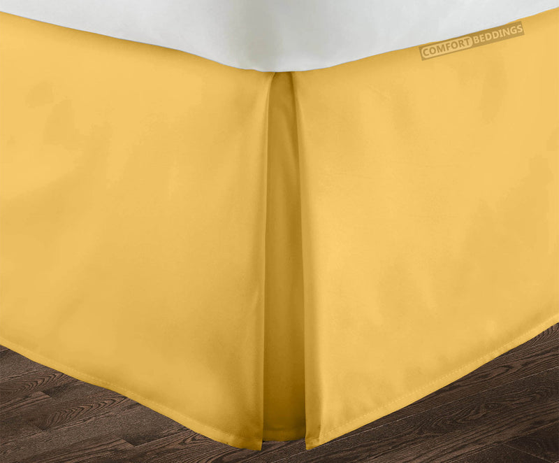 Golden Pleated Bed Skirt