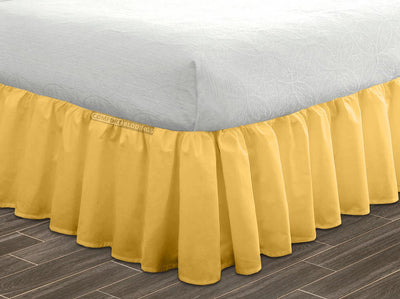 Golden Ruffle Bed Skirt