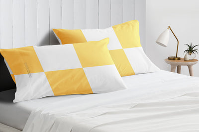 Egyptian Cotton Golden - white chex pillowcases
