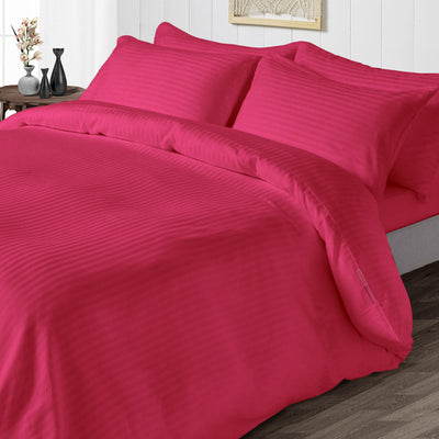 Hot Pink Stripe Duvet Cover Set